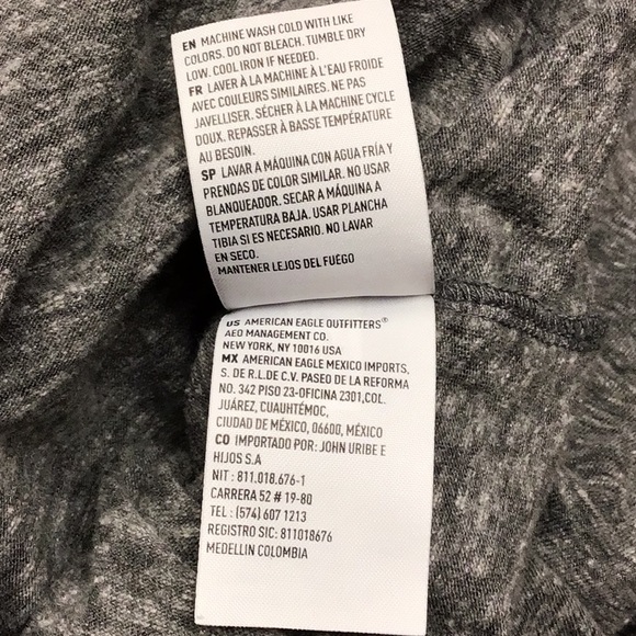 AMERICAN EAGLE OUTFITTERS WOMEN’S TOP w/high loose neck, long sleeves Sz L GRAY - Picture 6 of 6